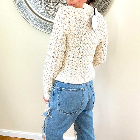NWT Line + Dot Cream Knit Sweater - Picture 4 of 4
